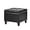 Leather Black 15.2"h, variant on Adeco Square Storage Ottoman