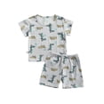 thumbnail image 2 of Kmbangi Vêtements de Loisirs pour Tout-Petits Manches Courtes Col Rond Hauts Shorts, 2 of 9