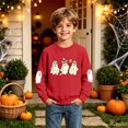 thumbnail image 7 of Futezty Boys Girls Halloween Shirts Kids Ghost Graphic Tees Raglan Long Sleeve T-Shirt 2T-7T, 7 of 7