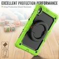 thumbnail image 5 of Dteck for Lenovo Tab M10 FHD Plus Case 10.3" with Built in Screen Protector, Heavy Duty Shockproof Child Proof Rugged Case with Rotating Handle Stand,Green, 5 of 7