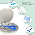 thumbnail image 2 of Ralegy 2PCS Retainer Case, Mouthguard Case, Slim Retainer Holder, Wheat Straw Box, Ivory+Green, 2 of 7