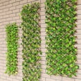 thumbnail image 4 of Szbaoan Expanding Retractable Garden Fence with Artificial Green Leaves, 200cm Extendable Privacy Screen for Balcony Yard Wall Decoration, Wood and Vine Design for Indoor Outdoor Use, 4 of 5