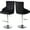 Black and Chrome, variant on Meridian Furniture Claude 34.5"H Velvet Adjustable Bar Stool in Black