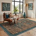 thumbnail image 4 of KUETH 9x12 Zebra Area Rugs Machine Washable Rugs for Living Room, Non Slip Flat Pile Rug with Rubber Backing, Modern Rug for Entryway Bedroom Dining Room Home Office, 4 of 8