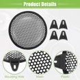 thumbnail image 4 of Unique Bargains 6' Car Speaker Grills Cover Mesh Round 6 Inch Audio Subwoofer Protector with Screws and Clips Iron Black, 4 of 8