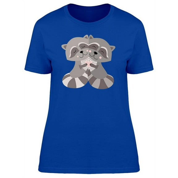 Loving Raccoon Couple T-Shirt Women -Image by Shutterstock, Female Small
