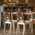 thumbnail image 5 of Xoenoiee Christmas Flower Snowman Print Chair Covers for Dining Room, Non-Slip Chairs Back Cover Removable Kitchen Chair Slipcovers Seat Protector for Party Christmas Decor, 1 Pack, 5 of 7
