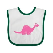 Inktastic Pink Dinosaur Girls Baby Bib