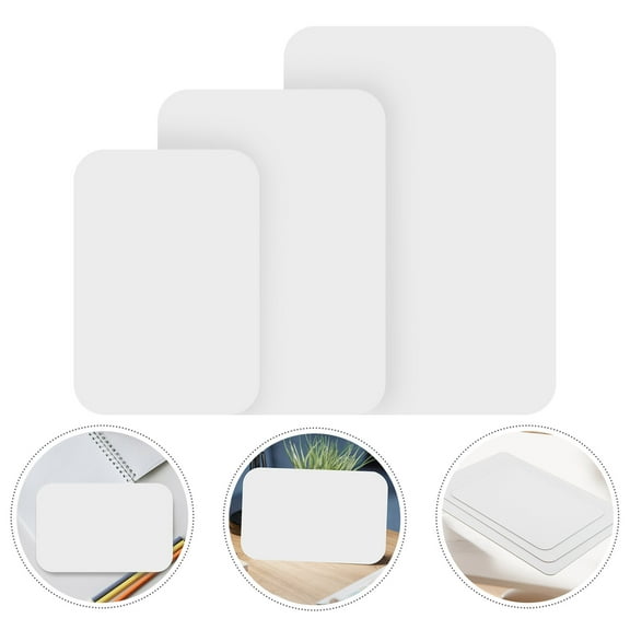 MLINS 3-Piece Whiteboard Set for Desk Use - Magnetic Dry Erase Boards for Office, School, Shopping Lists, and Writing