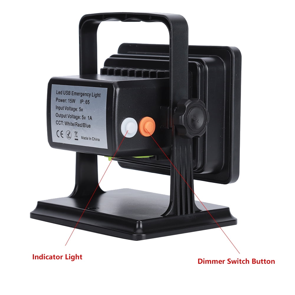 Emergency Lights,LED Flood Light,15W LED Waterproof Rechargeable Flood Light Portable Emergency Lights for Outdoor Camping