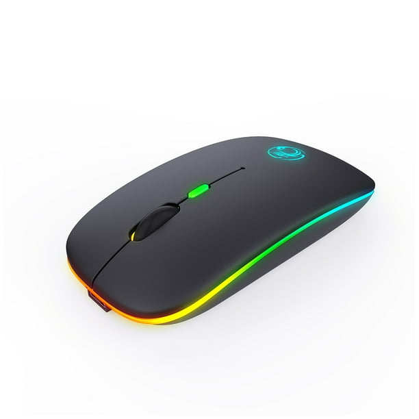 Rechargeable Laptop Mouse V5.0 Wireless Receiver Silent PC Mice Blue