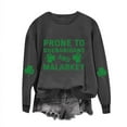 thumbnail image 2 of Lolmot Oversized Sweatshirt for Women Fleece Lined St Patrick's Day Shirts Prone to Shenanigans and Marlarkey Shirt Lucky Shamrock Pullover Shirt Funny Sayings Tops, 2 of 4