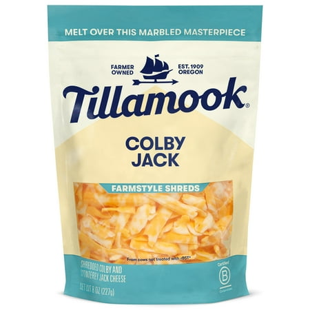 Tillamook Farmstyle Colby Jack Shredded Cheese, 8 oz
