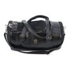 Small Pet Carrier for Small Dogs and Cats - Faux Alligator Leather Pet Travel Tote Bag - Double Strap Travel Pet Carrier for Cat Travel Bag - 9.05 x 9.05 x 18.1 Inch - Black