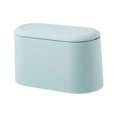 thumbnail image 5 of YOSADIER Blue Desktop Trash Can with Pop Up Lid for Office Countertop Plastic Waste Container, 5 of 8