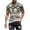 Light Blue, variant on T Shirt for Men Ethnic Style Retro Print Crewneck Short Sleeve T Shirt Loose Casual Tee Tops Gold L