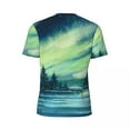 thumbnail image 6 of T Shirt For Men Watercolor Sky T-Shirt Lake Northern Lights Harajuku Sportswear Short Sleeve Tops Su, 6 of 7