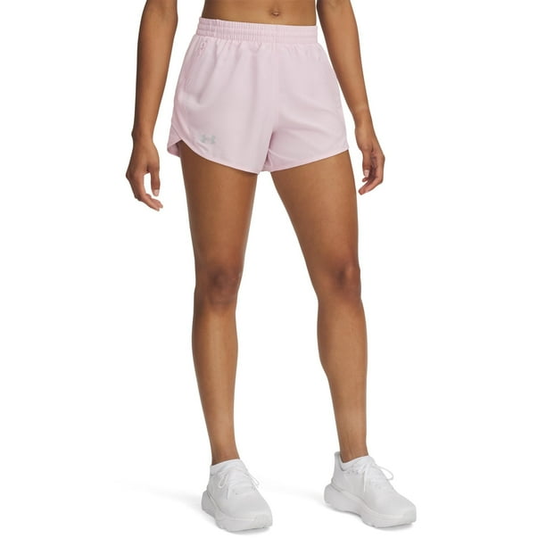 Shorts Under Armour Fly by para mujer, Talle XL, color Prime Pink