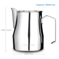 thumbnail image 2 of Easyworkz-jarra de café expreso humeante de acero inoxidable, 12 oz, jarra para hacer espuma de café, jarra de leche, capuchino, Latte Art Cup, 2 of 5