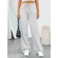 thumbnail image 6 of MLDRA Women’s Wide Leg Casual Lounge Pants for Work Going Out Travel,2026 Women Grey Pants with Drawstring Elastic Waist and Pockets, 6 of 6