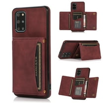 Galaxy S20 Ultra Back Wallet Case, Allytech Case for Samsung Galaxy S20 Ultra 5G 6.9", Book Flip PU Leather Purse Case with Credit Card Slots Stand Protective Case for Samsung S20 Ultra 2020, Winered
