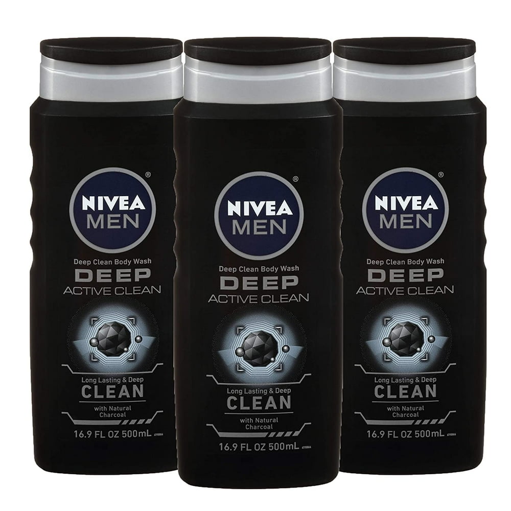 NIVEA Men DEEP Active Clean Body Wash 8hour Fresh Scent with Natural