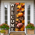 thumbnail image 4 of Decorative Design Welcome Banner Football Theme Autumn Elements Thanksgiving for Seasonal Decoration Party Entrance Festival, 4 of 8