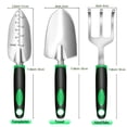 thumbnail image 3 of MIARONIN 3 Pieces Garden Tool Set, Heavy Duty Gardening Tools Kit with Hand Rake Transplanter  Trowel, Gardening Gifts for Women and Men,No-Rust,No-Bend, 3 of 6