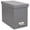Grey, variant on Bigso John Fiberboard Label Frame Desktop File Storage Box - Document Organizer For Important Paperwork Durable Hanging With A Lid & Metal Window 7.36 X 13.38 10.51 In Blue