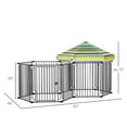 thumbnail image 3 of PawHut Robuste Parc pour Chien en Métal, Cage pour Animaux de Compagnie en Plein Air, Barrière de Clôture d'Exercice pour Chiot Intérieur avec Toit en Polyester Résistant aux Intempéries, Porte Verrouillée, 83 "L x 48" L x 47 "H, 3 of 10