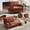 Orange, variant on Foldable 3-in-1 Convertible Sofa Bed Recliner Sleeper, Mid-Century Modern Design with 3 Pillows, Space-Saving for Bedroom, Study & Guest Room,Beige