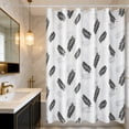 thumbnail image 6 of Thick Waterproof Plastic Shower Curtain, Mildew Resistant Bathroom Curtain, Privacy Screen Divider for Shower Room, Toilet, Bedroom, Wet Dry Separation & Decorative Bath Curtain, 71*31in, Gray, 6 of 6