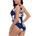 thumbnail image 4 of Honeii Mom And Baby Owls for women's one-piece swimsuit featuring a chic one-shoulder design experience elegance and style in the water-Large, 4 of 6
