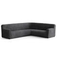 thumbnail image 1 of Mamma Mia Covers Microfibra Corner Sectional Sofa Couch Slipcover, Gray, 1 of 9