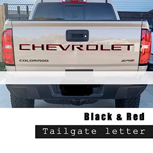 KENPENRI Tailgate Insert Letters Compatible with 2021-3D Raised Rear Stickers with 3M Adhesive（Matte Black） 