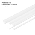 thumbnail image 4 of Uxcell Plastic Rods ABS Styrene Round Stick Round Solid Bar DIY Model for DIY Toys Building Making Architectural Model Making White 6/25" x 10", 4 of 6