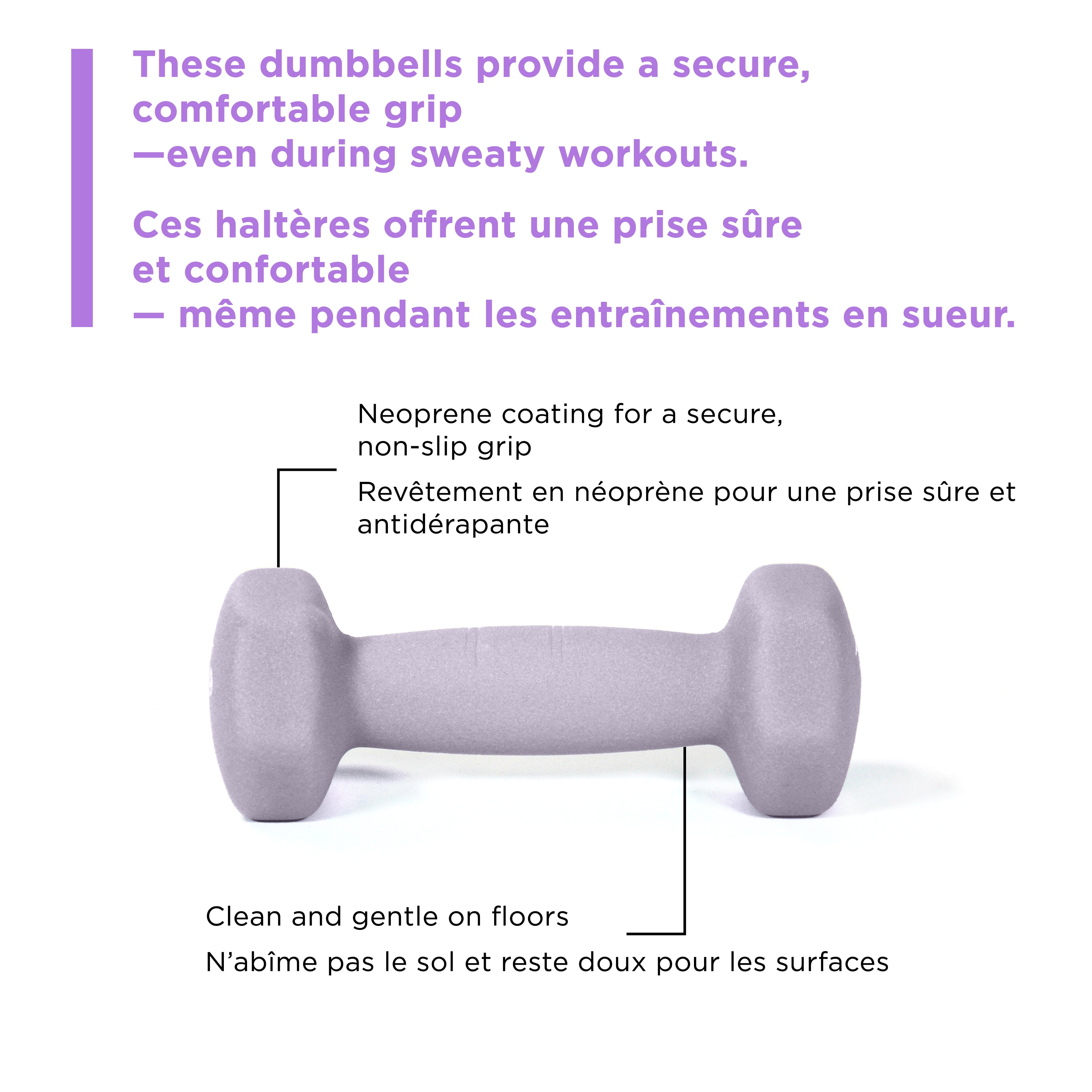 Ensemble d'haltères en néoprène de 1,8 kg (0,9 kg chacun)