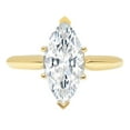 thumbnail image 5 of 2.5 ct Marquise Cut White Sapphire Solitaire 18K Yellow Gold Womens Engagement Ring, 5 of 6
