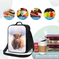 thumbnail image 4 of Bingfone Highland Cow Reusable Insulated Lunch Bag Cooler For Work School Picnic Or Travel, 4 of 7