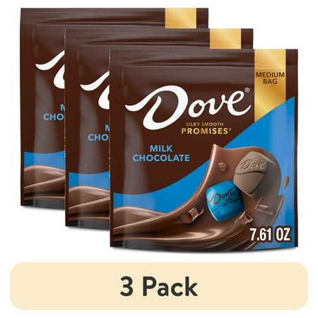 (3 pack) Dove Promises Milk Chocolate Candy - 7.61 oz Candy Bag