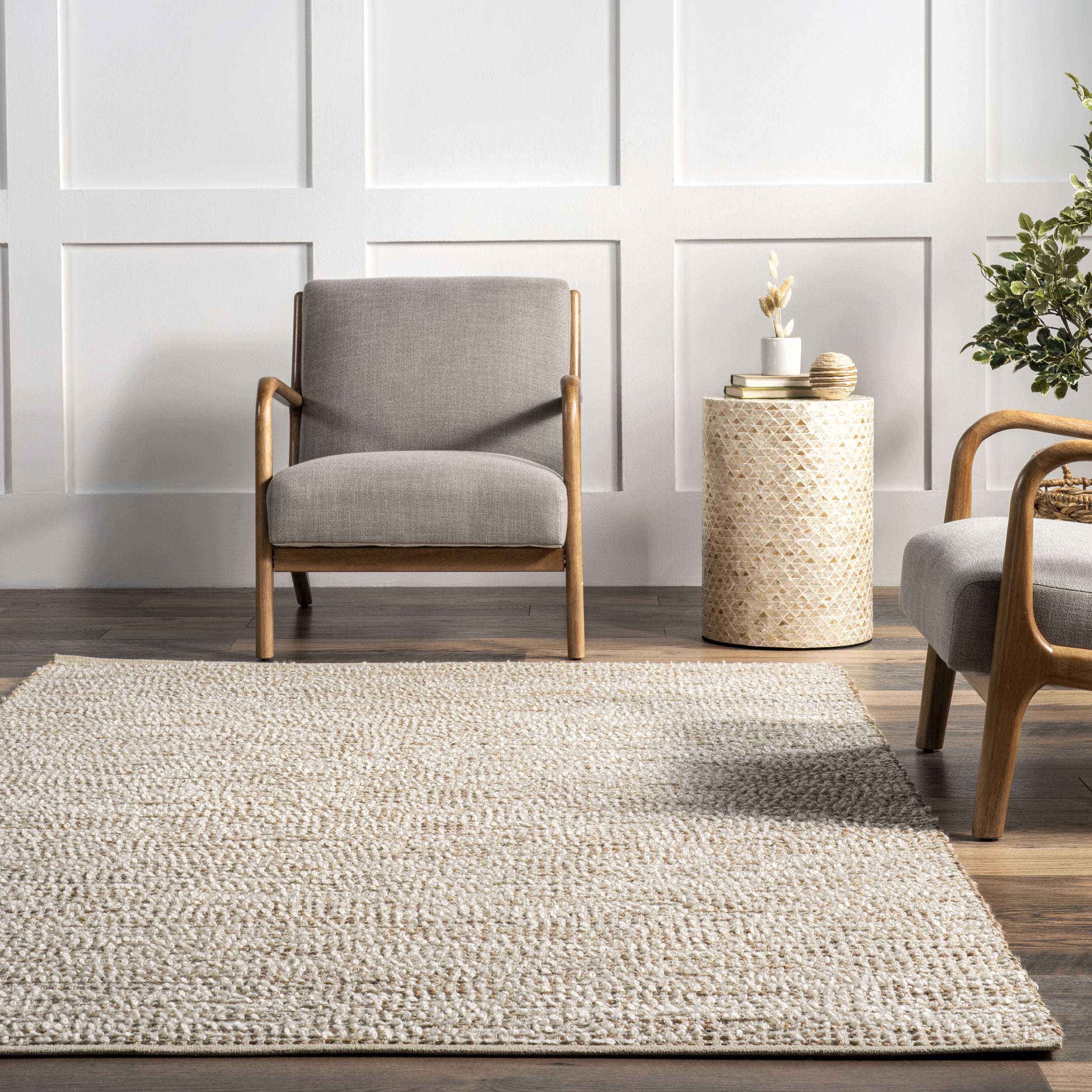 nuLOOM Ivanna Casual Jute Blend Area Rug, 8' x 10', Ivory