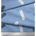thumbnail image 3 of Soimoi Blue Moss Georgette Fabric Brush Stroke Abstract Printed Craft Fabric by the Yard 42 Inch Wide, 3 of 3