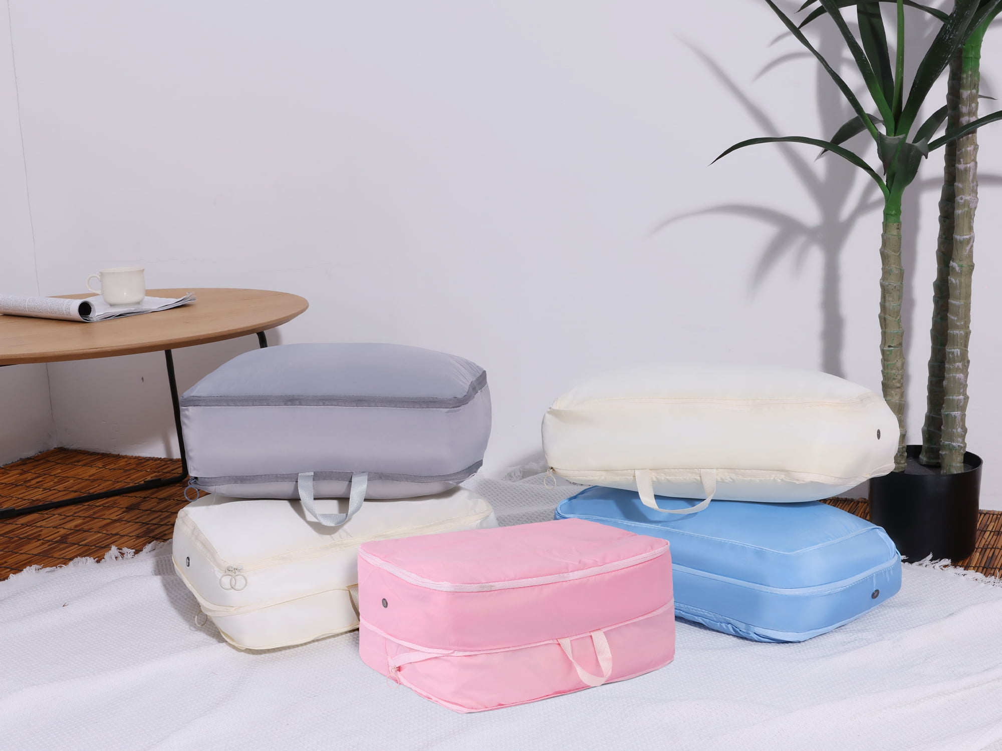 Unique Bargains 1 Pack Clothes Storage Bags Moving Bags Pink 15.5*12*7in