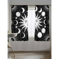 thumbnail image 5 of Mystery Tarot Sheer Curtains 63 inches Long, Sun Moon Starry Sky Black Light Filtering Sheer Window Curtains Rod Pocket Voile Drapes for Bedroom Living Room, 52"W x 63"L 2 Panels, 5 of 7