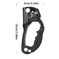 thumbnail image 3 of Outdoor Hand Rock Climbing Ascender Rappelling Gear with Elastic Spring Mountaineering 8-12mm Rope Caving Searching Backpacking Black Right, 3 of 7