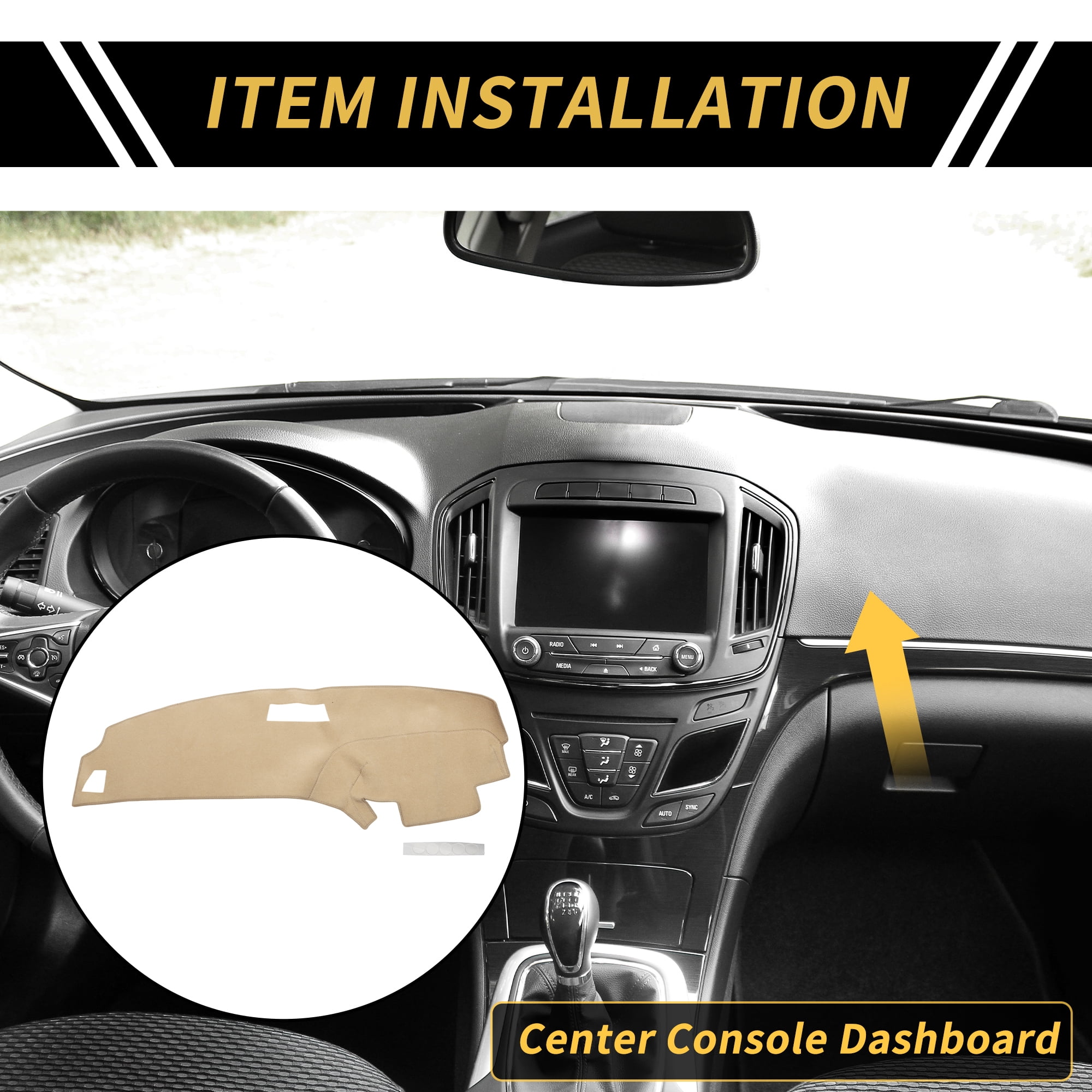 Unique Bargains Non-Slip Dashboard Cover for Ford for Ranger 1989-1994 Beige