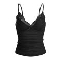 thumbnail image 5 of COMVALUE Tops for Women Sexy Tank Tops Y2K V Neck Spaghetti Strap Slim Going Out Top (Black, M), 5 of 6