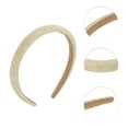 thumbnail image 3 of Accesorios Únicos 1 Pc Diadema de Paja Tejida Exquisita de Bisel Delgado Beige, 3 of 6