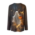 thumbnail image 5 of CLOISE Plus Size Shirts for Women Halloween Crew Neck Casual Pullover Ghost Long Sleeve Tee Tops Fall Slim Clothing for Daily Wear Multicolor S, 5 of 8