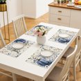 thumbnail image 6 of Placemats Set of 2 - 13x19 Inch, Blue White Pumpkins Fall Non-Slip Washable Place Mats for Dining Table, Thanksgiving Eucalyptus Farmhouse Polyester & Linen Blend Table Mats for Kitchen Party Holiday, 6 of 9